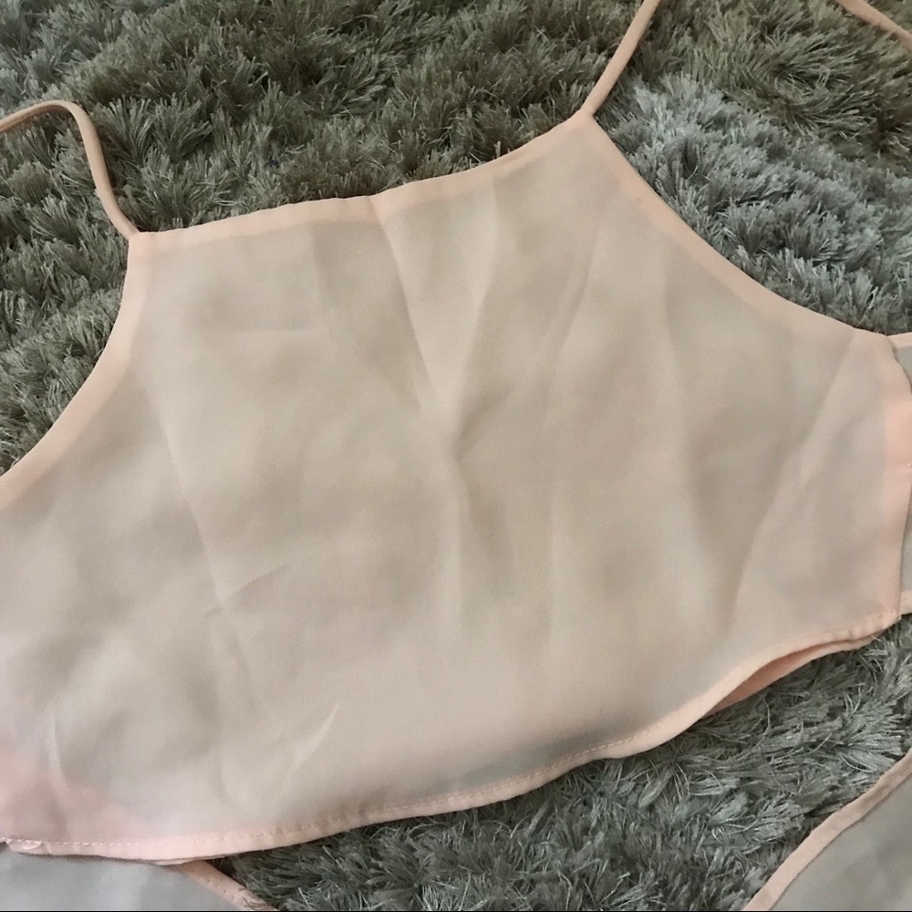 Brandy Melville peach silk top - Picture 3 of 5